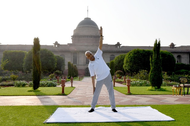 President performing Yoga 2021- ANI
